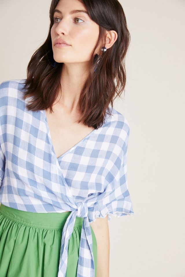 Rails Gingham Wrap Top #2