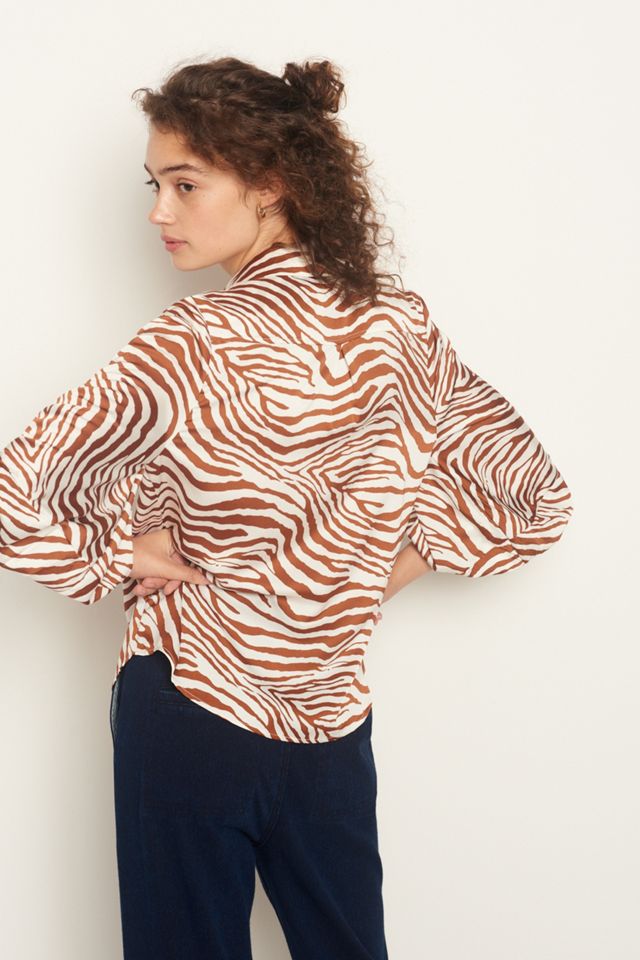 Anita Zebra-Striped Buttondown #1