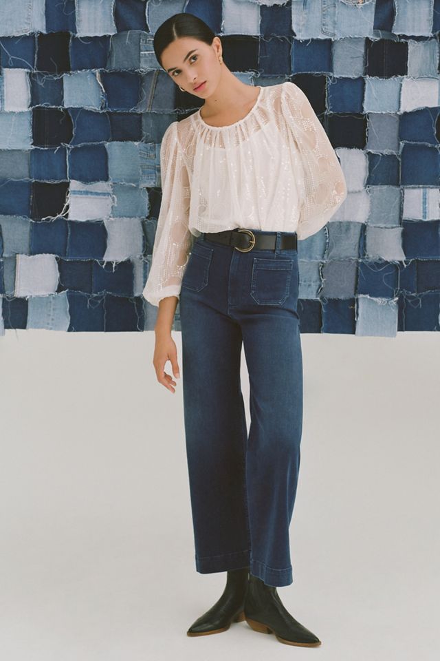 Eva Franco Sheer Sequined Blouse #1