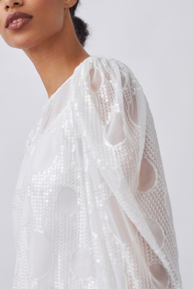 Eva Franco Sheer Sequined Blouse #4