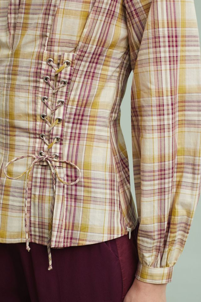 Gingham Corseted Top #1
