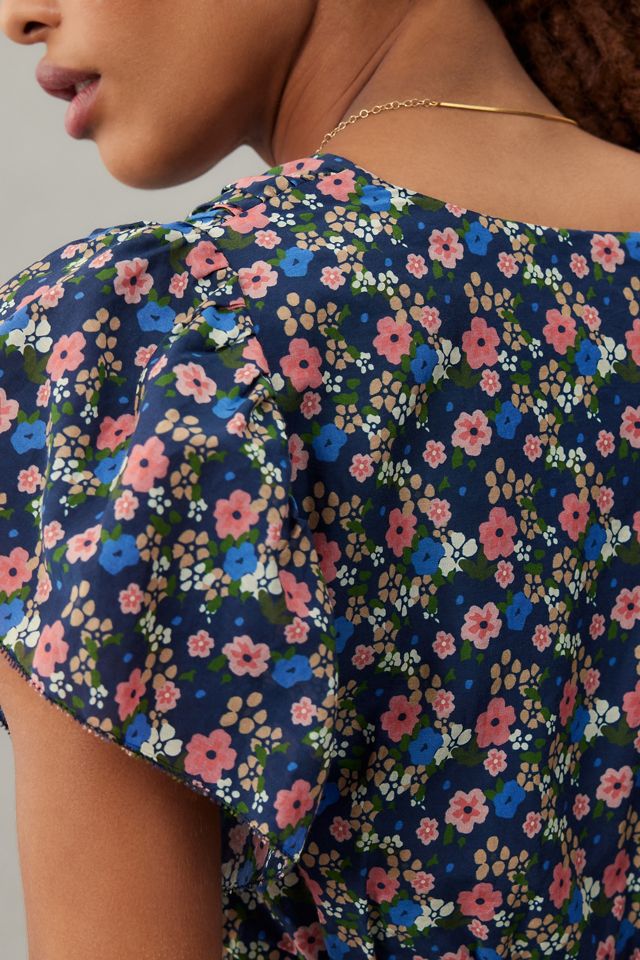 Birds of Paradis by Trovata Paloma Smocked-Waist Blouse #3
