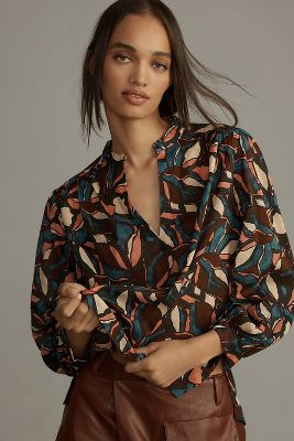 Trovata Birds of Paradis Helena Shirt in Mariners Stripe - Bliss