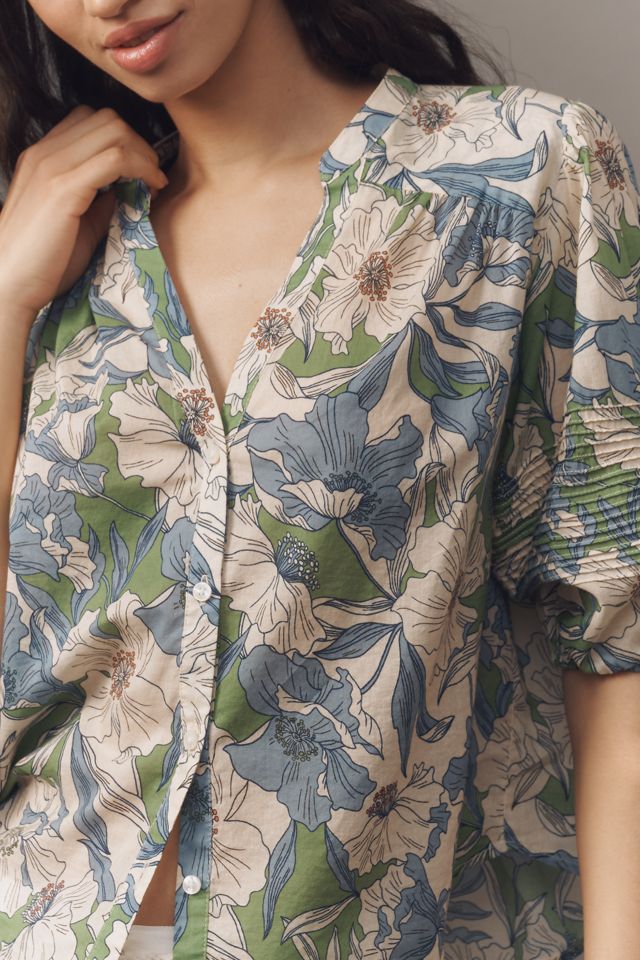 TROVATA Loren Short-Sleeve V-Neck Blouse #3