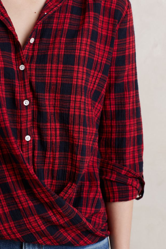 Draped Plaid Buttondown #2