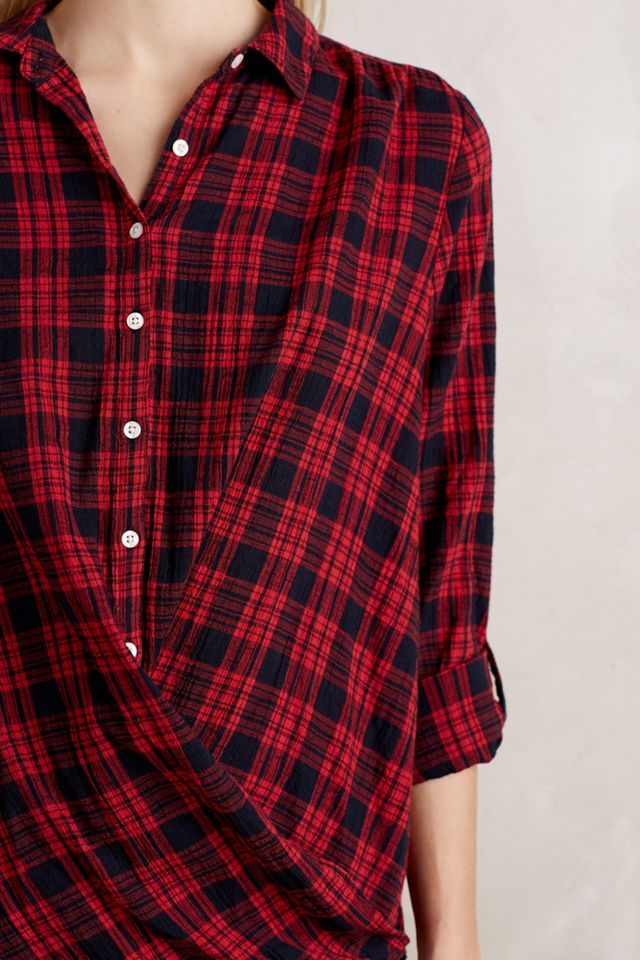 Draped Plaid Buttondown #3