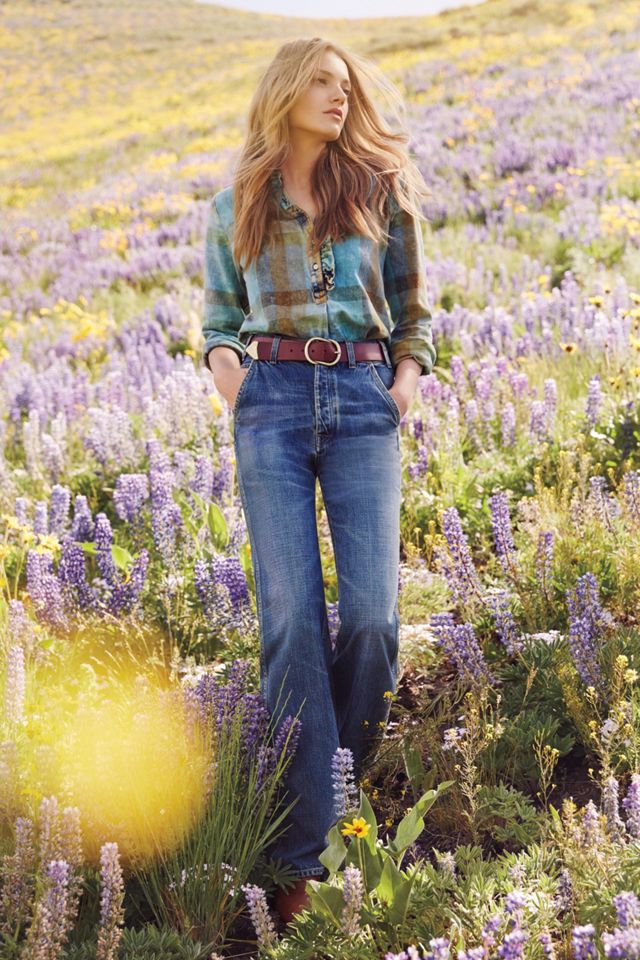 Ruffled Plaid Henley #4