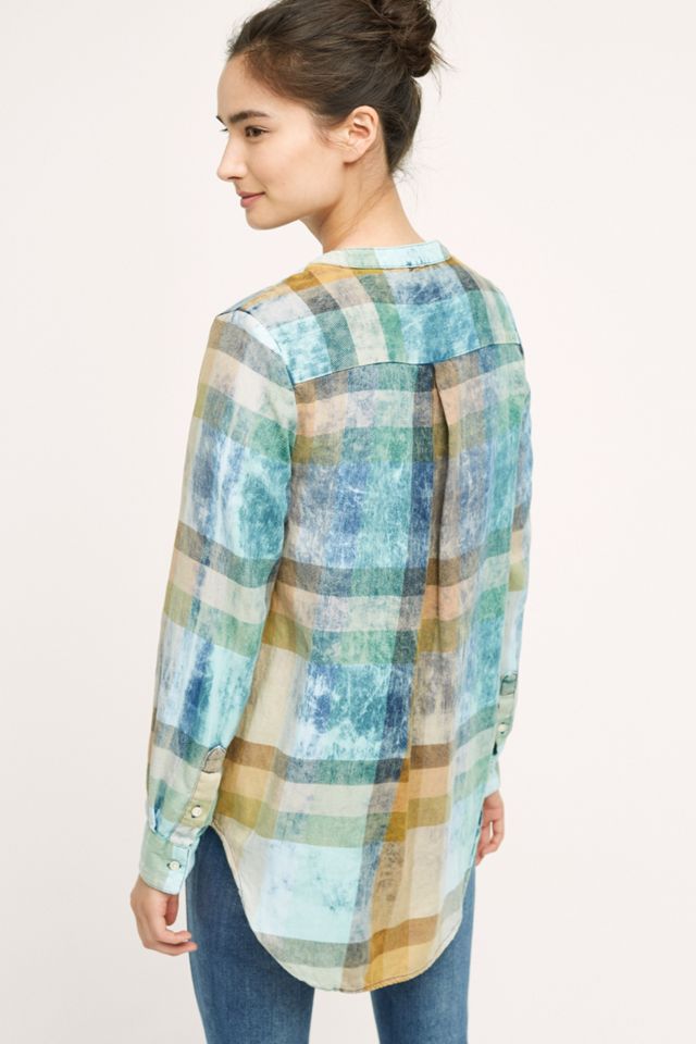 Ruffled Plaid Henley #1
