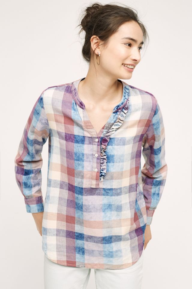 Ruffle Henley Top #1