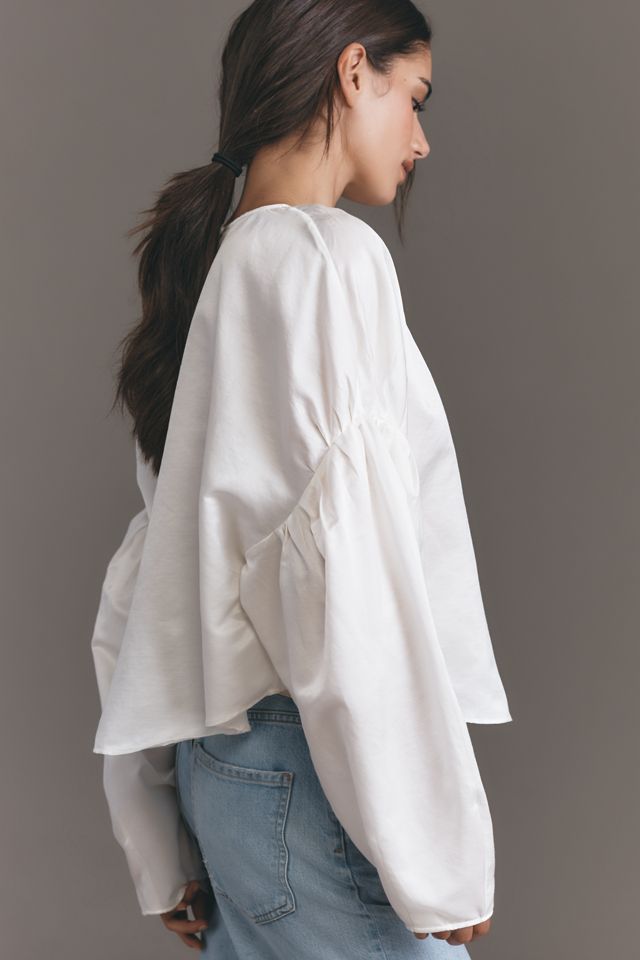 Citizens of Humanity Anika Cotton Silk Popover Blouse #3