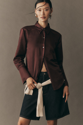 Citizen Of Humanity Camilia Silk Blend Buttondown Blouse In Multi