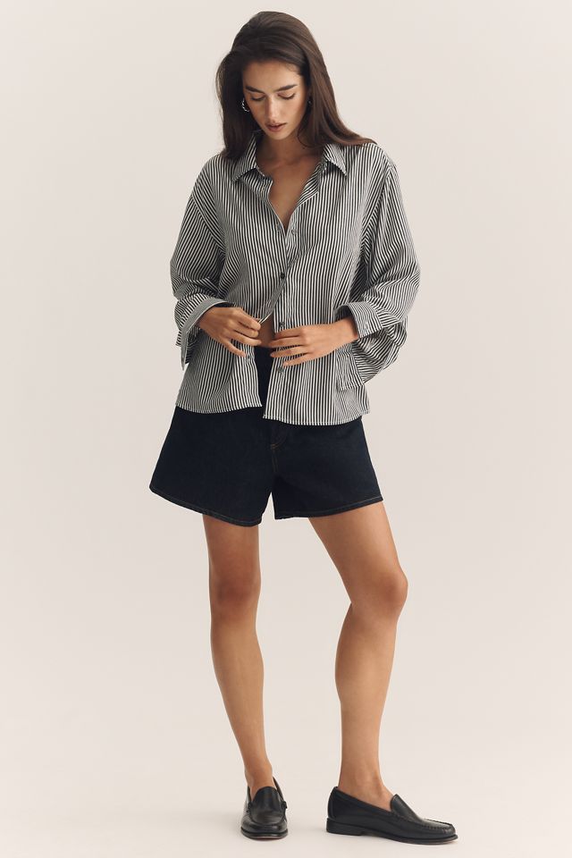 AGOLDE Theo Open-Back Buttondown Shirt | Anthropologie