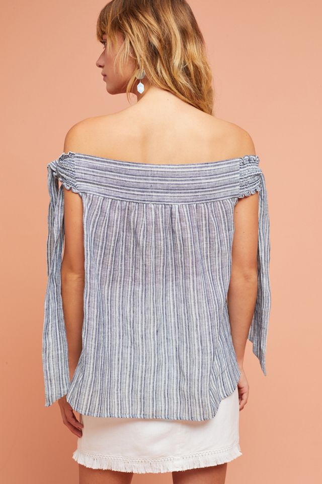 Yarn-Dyed Off-The-Shoulder Top #2