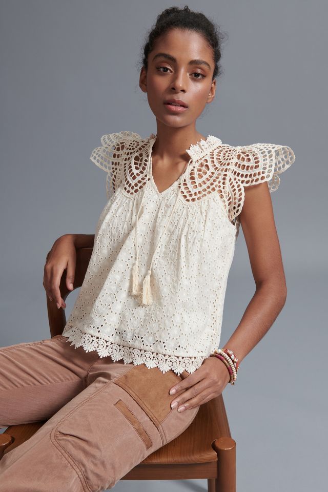 Charlize Eyelet Lace Blouse