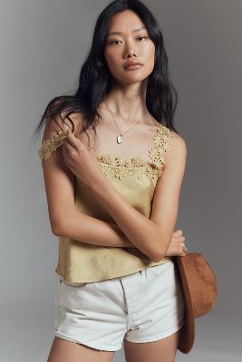 Blue Tassel Sleeveless Floral Top