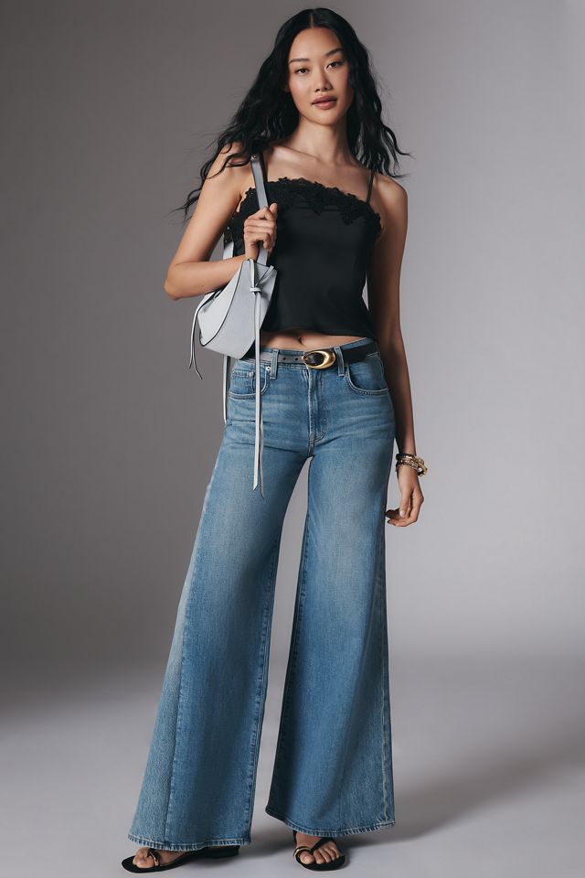 Blue Tassel Lace-Trim Straight-Neck Tank #2