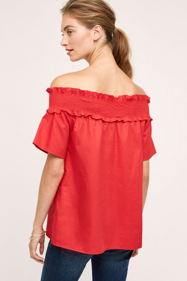 Zosia Off-The-Shoulder Poplin Tunic #1