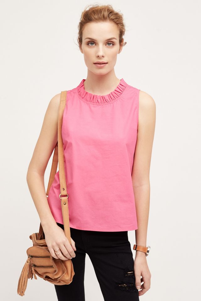 Ruffled Poplin Blouse