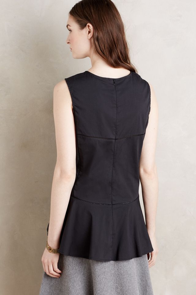 Paned Peplum Shell #1