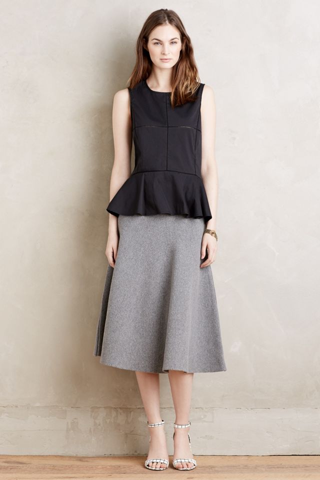 Paned Peplum Shell #2