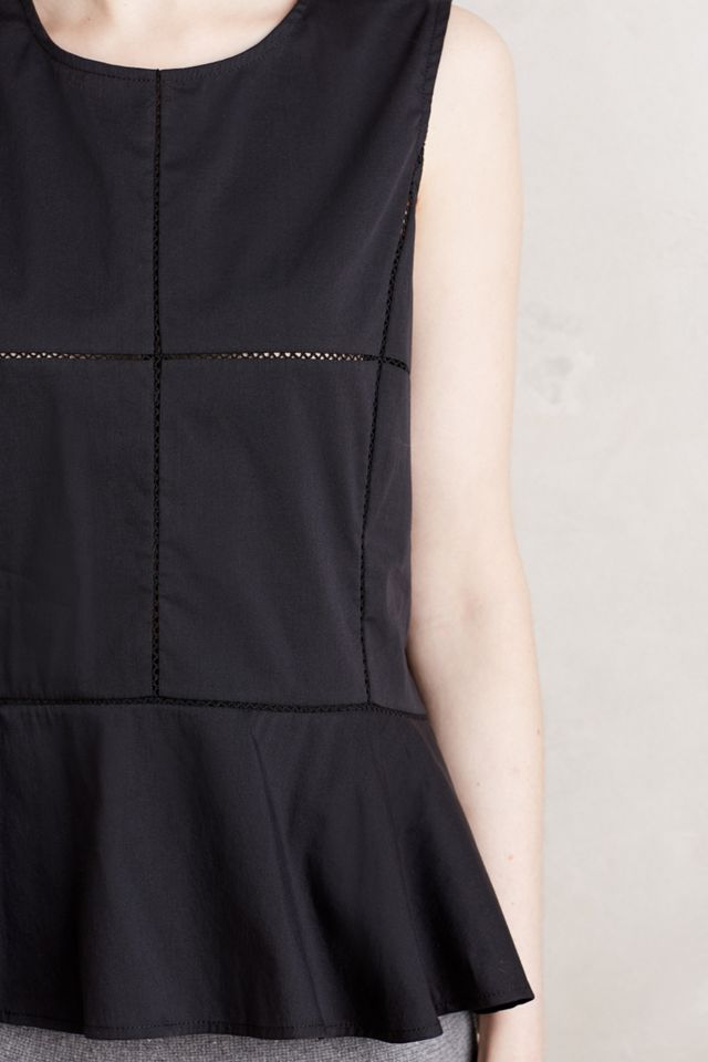 Paned Peplum Shell #3