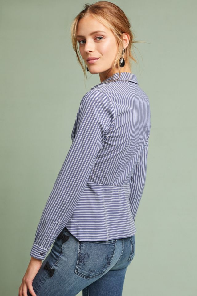 Ripe Stripe Layered Peplum Shirt