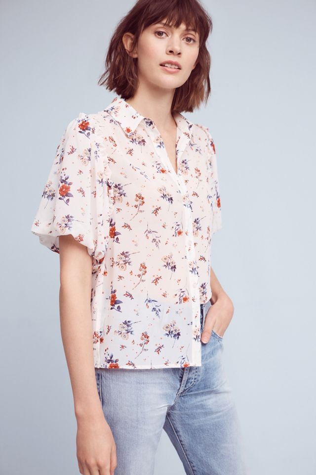 Dellaroe Floral Buttondown #1