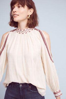 Magda Open-Shoulder Blouse