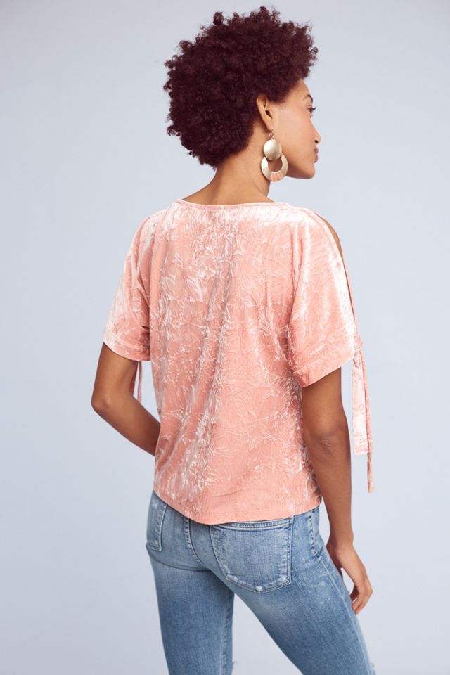 Velvet Open-Shoulder Top #2