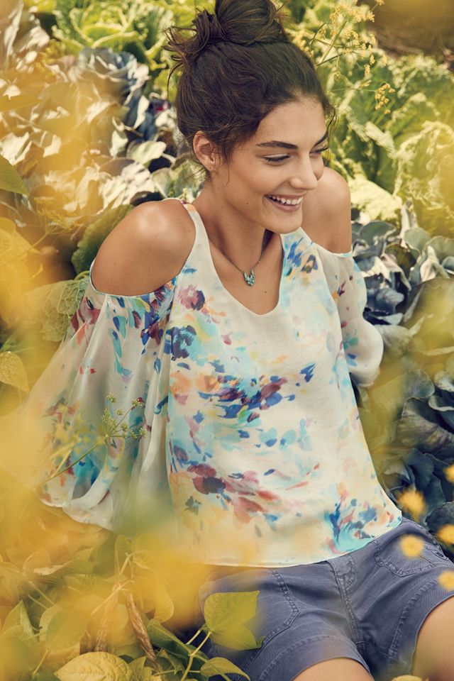 Watercolor Silk Top #1
