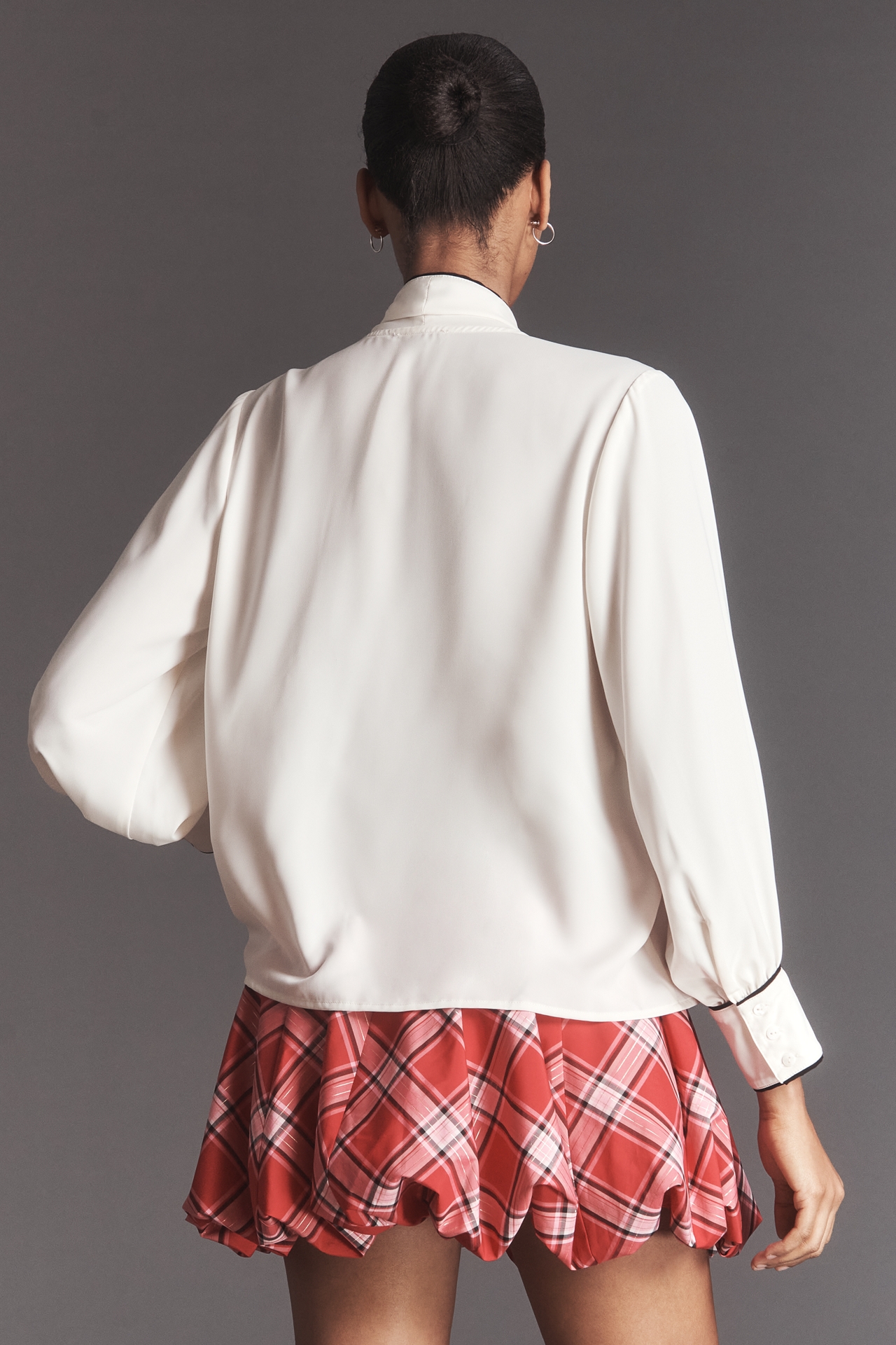 Greylin Shai Petite Tie-Neck Blouse