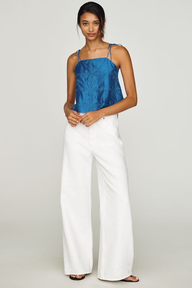 Greylin Embroidered Flounce Top #2