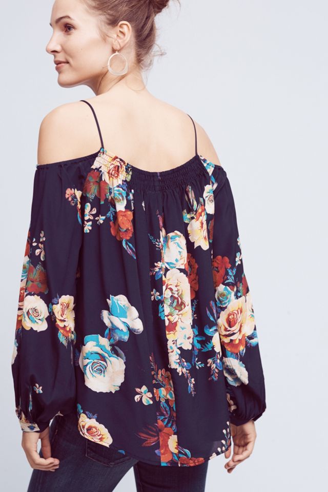 Tallie Open-Shoulder Silk Top #3