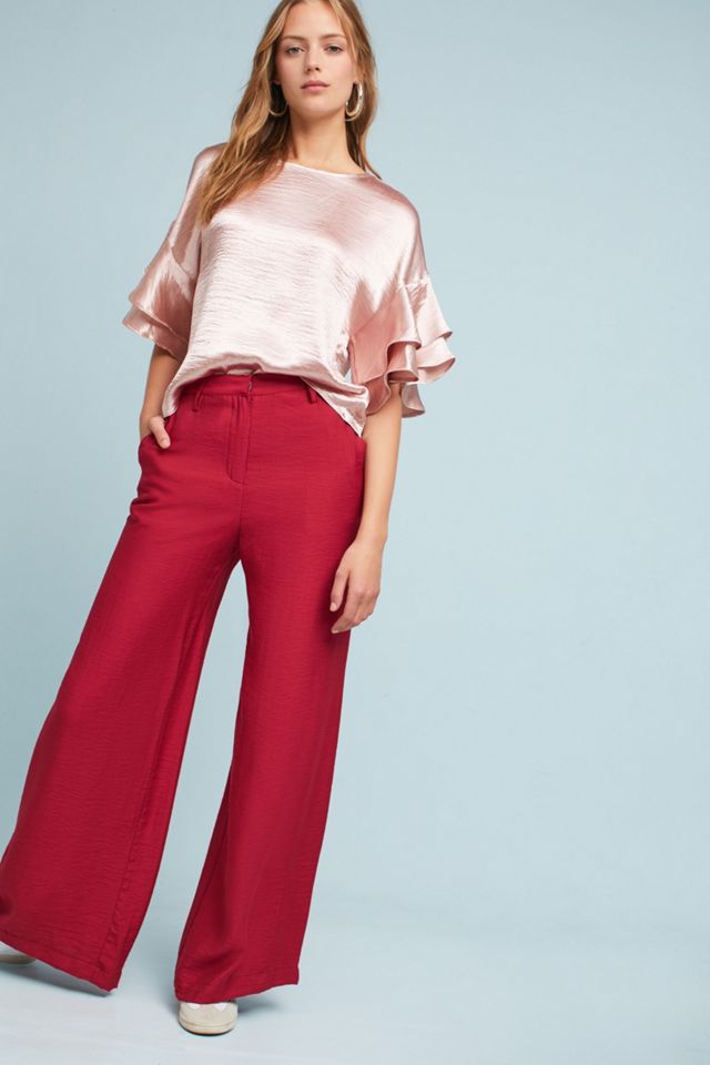 Shine Ruffled-Sleeve Blouse #3