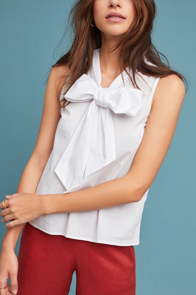 Bow-Tied Poplin Top #1