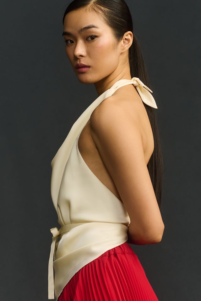 Sunday in Brooklyn Halter Cowl-Neck Backless Apron Top #3