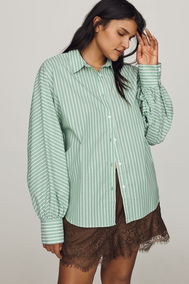 Sunday in Brooklyn Cotton Batwing Buttondown Shirt #5