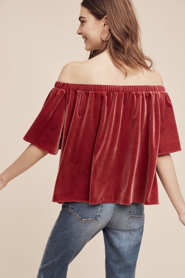 Velvet Off-The-Shoulder Top #2
