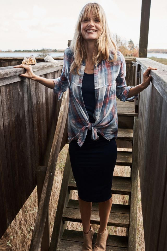 Cloth & Stone Plaid Swing Tunic #3