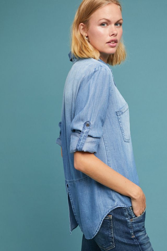 Cloth & Stone Split-Back Chambray Buttondown #3