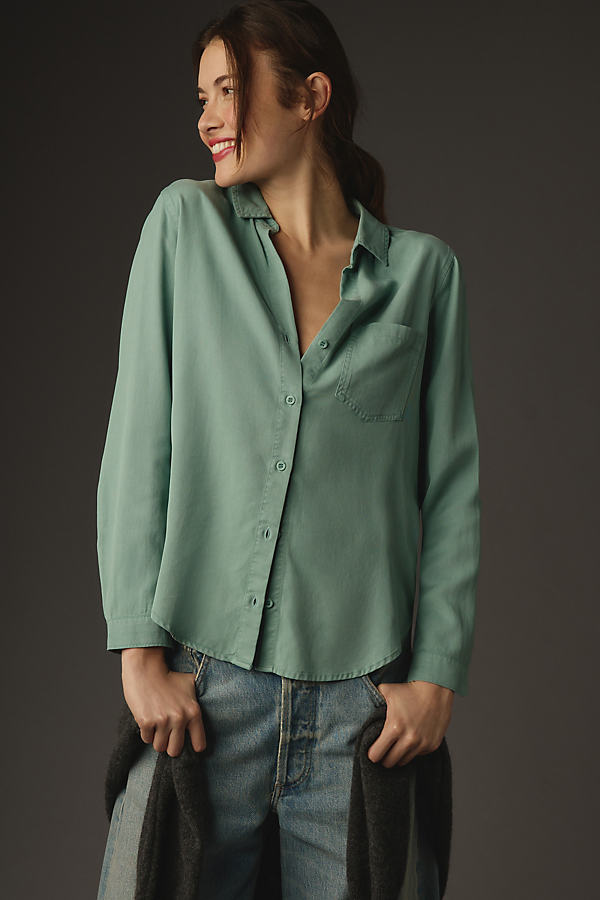 Cloth & Stone Long-sleeve Buttondown Shirt In Mint