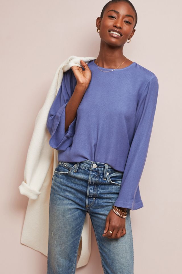 Cloth & Stone Bell-Sleeved Top