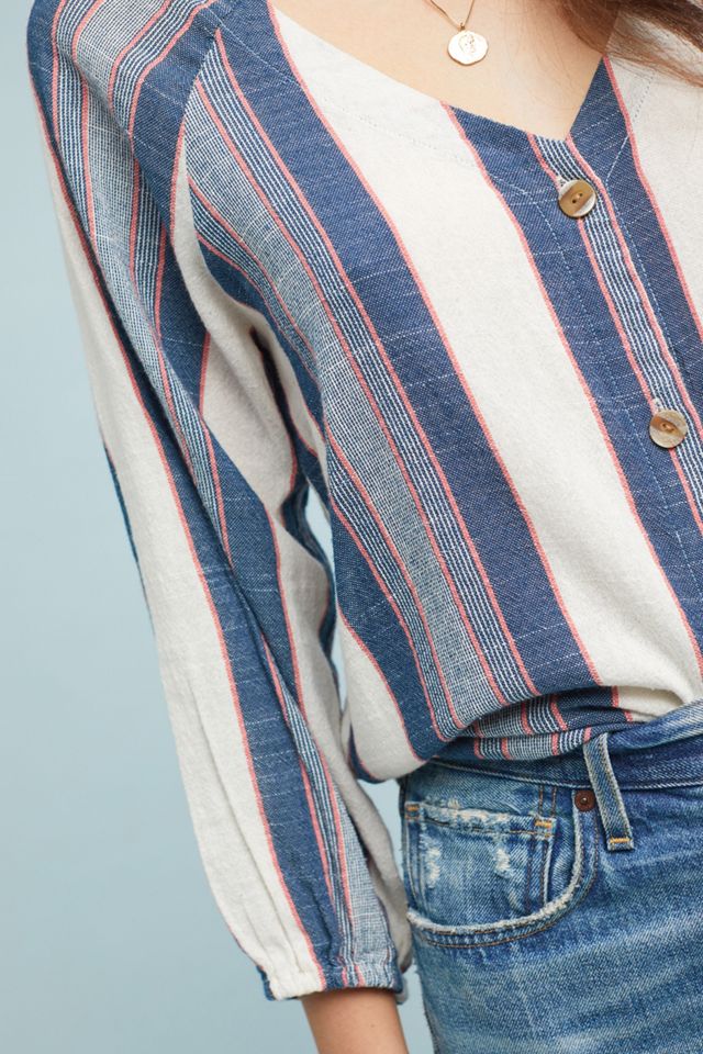 Cloth & Stone Chambray Striped Buttondown #3