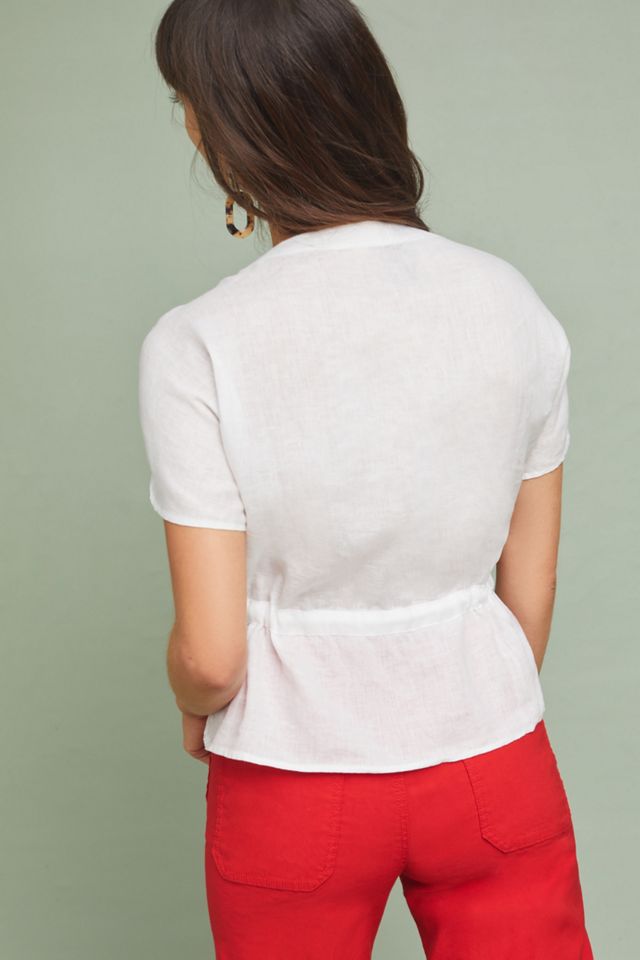 Cloth & Stone Waisted Linen Top #2