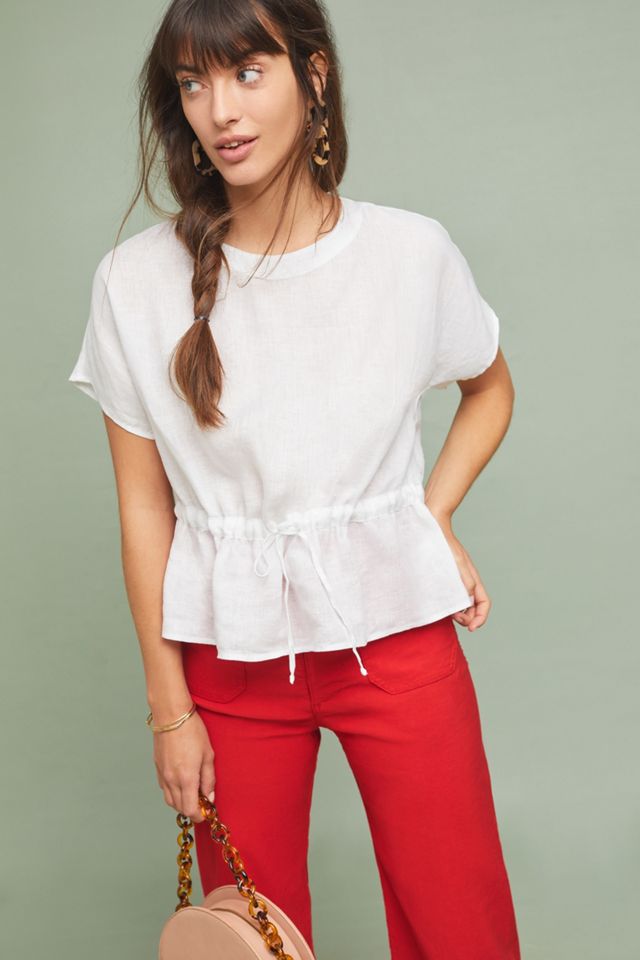 Cloth & Stone Waisted Linen Top #1