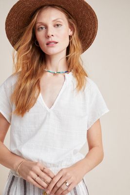 Cloth & Stone Textured V-Neck Top