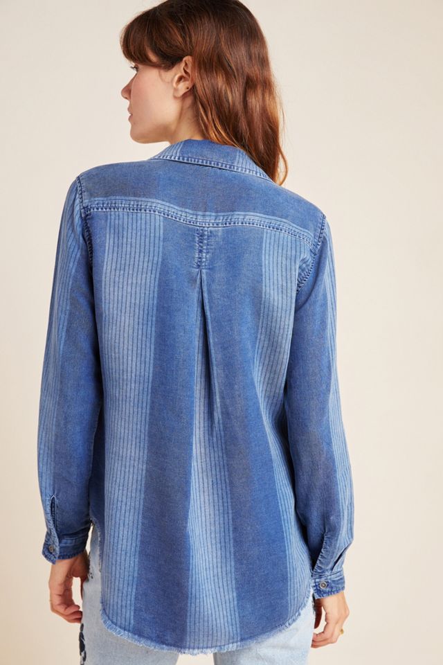 Cloth & Stone Chambray Striped Buttondown #1