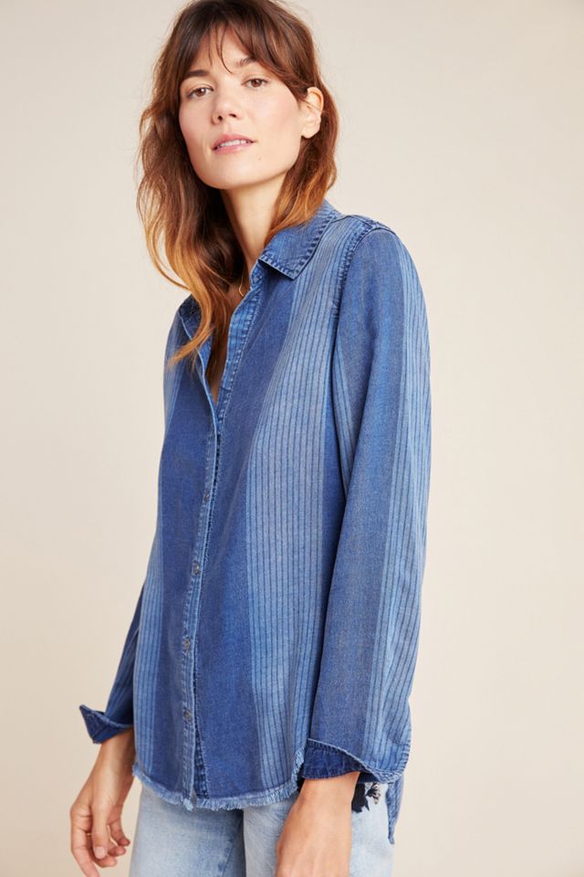 Cloth & Stone Chambray Striped Buttondown #3