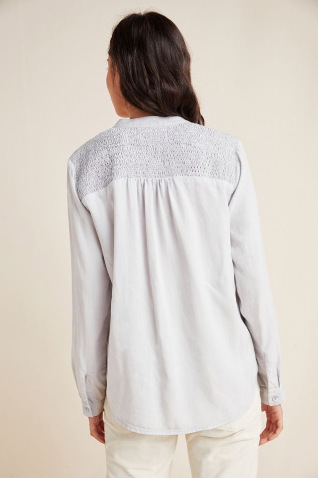 Cloth & Stone Smocked Chambray Buttondown #1
