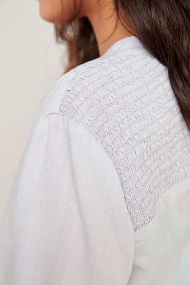 Cloth & Stone Smocked Chambray Buttondown #2
